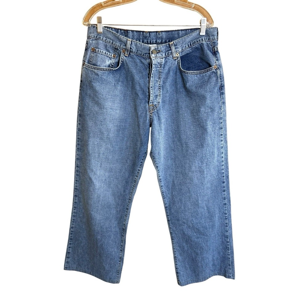 Lucky Brand Jeans Women's Sz 18 Denim Dungarees Low Rise Flare